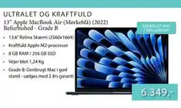 CBC 13” Apple MacBook Air (Mørkeblå) (2022) Refurbished - Grade B tilbud