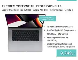 CBC Apple MacBook Pro (2021) - Apple M1 Pro - Refurbished - Grade B tilbud