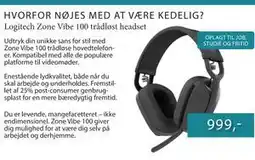 CBC Logitech Zone Vibe 100 trådløst headset tilbud