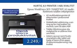 CBC Epson WorkForce WF-7830DTWF A3 multifunktions trådløs inkjetprinter tilbud