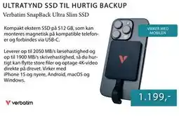 CBC Verbatim SnapBack Ultra Slim SSD tilbud