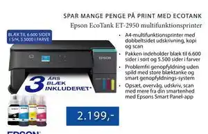 CBC Epson EcoTank ET-2950 multifunktionsprinter tilbud