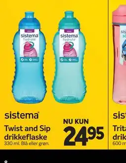 Din Isenkræmmer Twist and Sip drikkeflaske tilbud