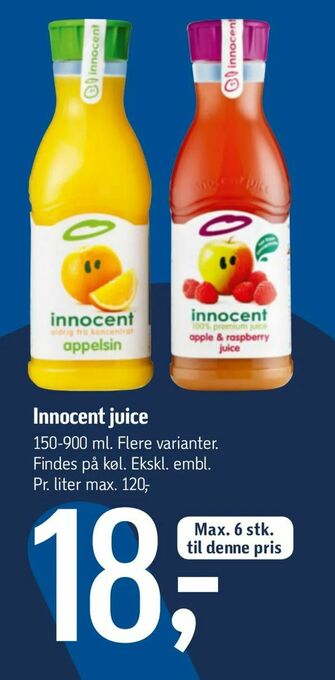 Føtex Innocent juice tilbud
