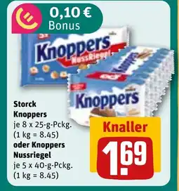 REWE DE Storck Knoppers oder Knoppers Nussriegel tilbud
