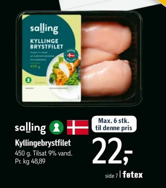 Føtex Kyllingebrystfilet tilbud