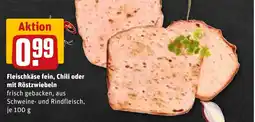 REWE DE Fleischkäse fein, Chili oder mit Röstzwiebeln tilbud