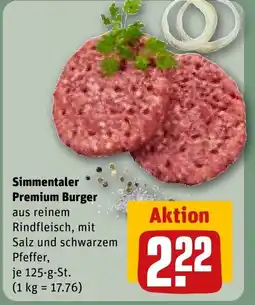 REWE DE Simmentaler Premium Burger tilbud