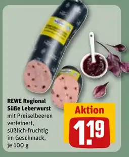 REWE DE REWE Regional Süße Leberwurst tilbud