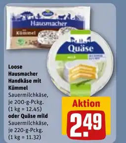 REWE DE Loose Hausmacher Handkäse mit Kümmel oder Quäse mild tilbud