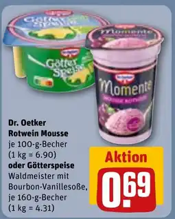 REWE DE Dr. Oetker Rotwein Mousse oder Götterspeise tilbud