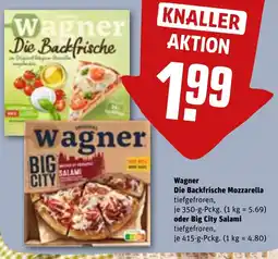 REWE DE Wagner Die Backfrische Mozzarella oder Big City Salami tilbud