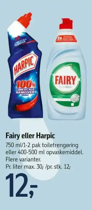 Føtex Fairy eller Harpic tilbud