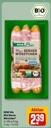 REWE DE REWE Bio Mini Berner Würstchen tilbud