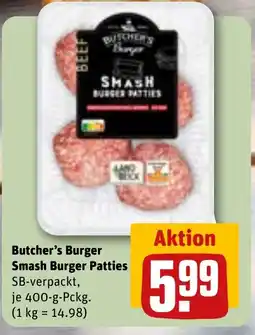 REWE DE Butcher's Burger Smash Burger Patties tilbud