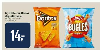 Føtex Lay's, Cheetos, Doritos chips eller salsa tilbud