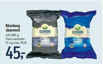 Føtex Klovborg skæreost tilbud