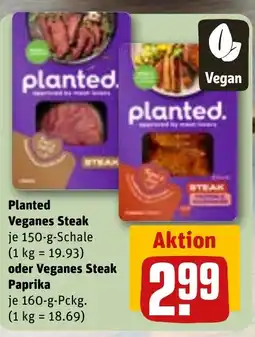 REWE DE Planted Veganes Steak oder Veganes Steak Paprika tilbud