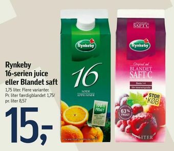 Føtex Rynkeby 16-serien juice eller Blandet saft tilbud