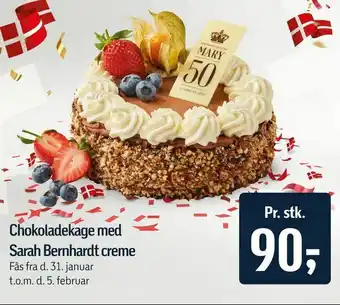Føtex Chokoladekage med Sarah Bernhardt creme tilbud