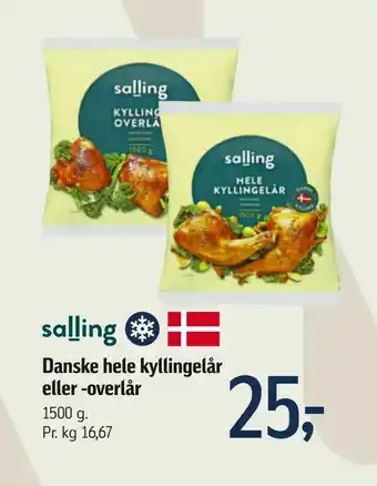 Føtex Danske hele kyllingelår eller -overlår tilbud