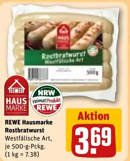 REWE DE REWE Hausmarke Rostbratwurst tilbud