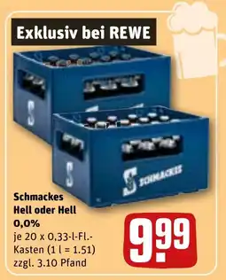 REWE DE Schmackes Hell oder Hell 0,0% tilbud