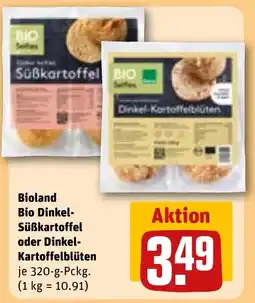 REWE DE Bioland Bio Dinkel- Süßkartoffel oder Dinkel- Kartoffelblüten tilbud