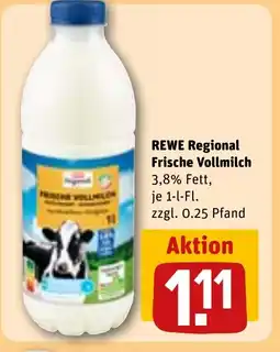 REWE DE REWE Regional Frische Vollmilch tilbud