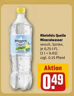 REWE DE Rheinfels Quelle Mineralwasser tilbud