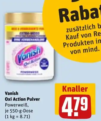 REWE DE Vanish Oxi Action Pulver tilbud