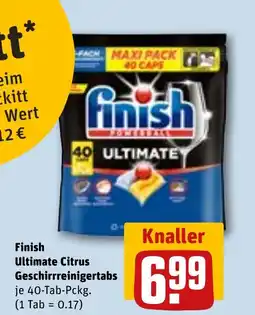 REWE DE Finish Ultimate Citrus Geschirrreinigertabs tilbud