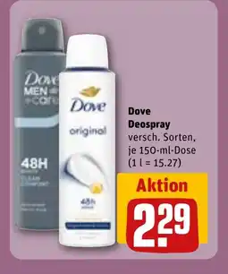 REWE DE Dove Deospray tilbud