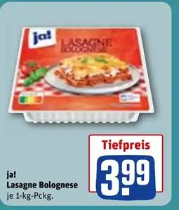 REWE DE Ja! Lasagne Bolognese tilbud