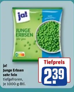REWE DE Ja! Junge Erbsen sehr fein tilbud