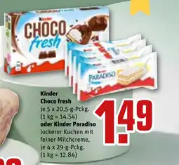REWE DE Kinder Choco fresh oder Kinder Paradiso tilbud