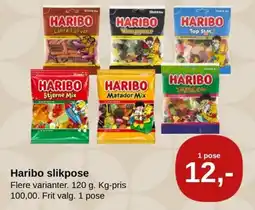 SuperBrugsen Haribo slikpose tilbud