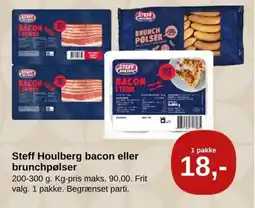 SuperBrugsen Steff Houlberg bacon eller brunchpølser tilbud