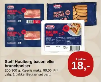 SuperBrugsen Steff Houlberg bacon eller brunchpølser tilbud