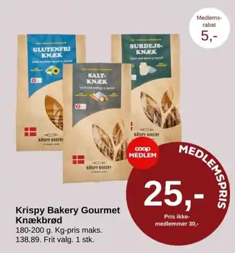 SuperBrugsen Krispy Bakery Gourmet Knækbrød tilbud