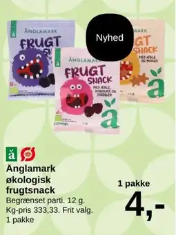 SuperBrugsen Änglamark Økologisk frugtsnack tilbud