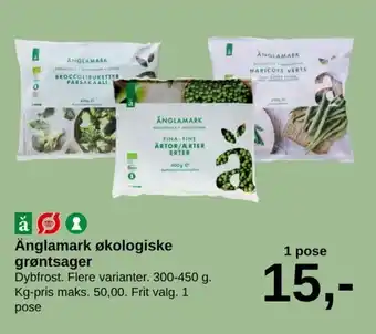 SuperBrugsen Änglamark økologiske grøntsager tilbud
