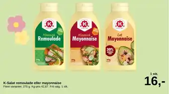 SuperBrugsen K-Salat remoulade eller mayonnaise tilbud