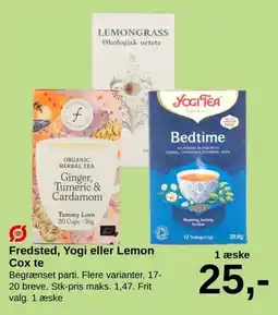 SuperBrugsen Fredsted, Yogi eller Lemon Cox te tilbud