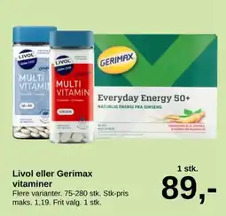 SuperBrugsen Livol eller Gerimax vitaminer tilbud