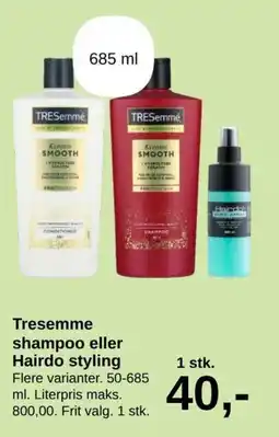 SuperBrugsen Tresemme shampoo eller Hairdo styling tilbud