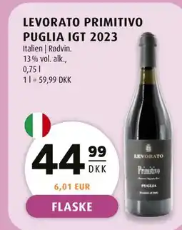 Scandinavian Park LEVORATO PRIMITIVO PUGLIA IGT 2023 tilbud