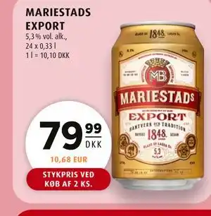 Scandinavian Park MARIESTADS EXPORT tilbud