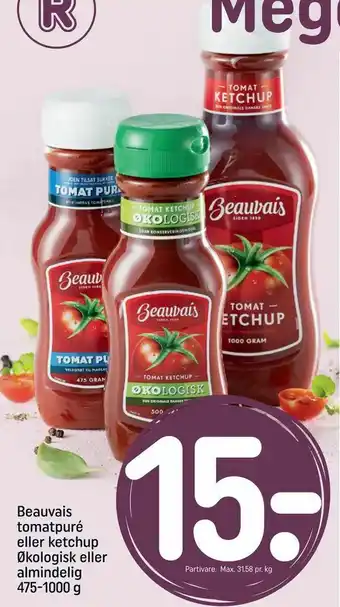 REMA 1000 Beauvais tomatpuré eller ketchup tilbud
