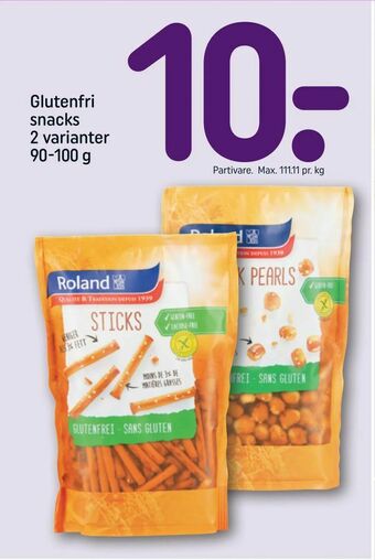 REMA 1000 Glutenfri snacks 2 varianter tilbud